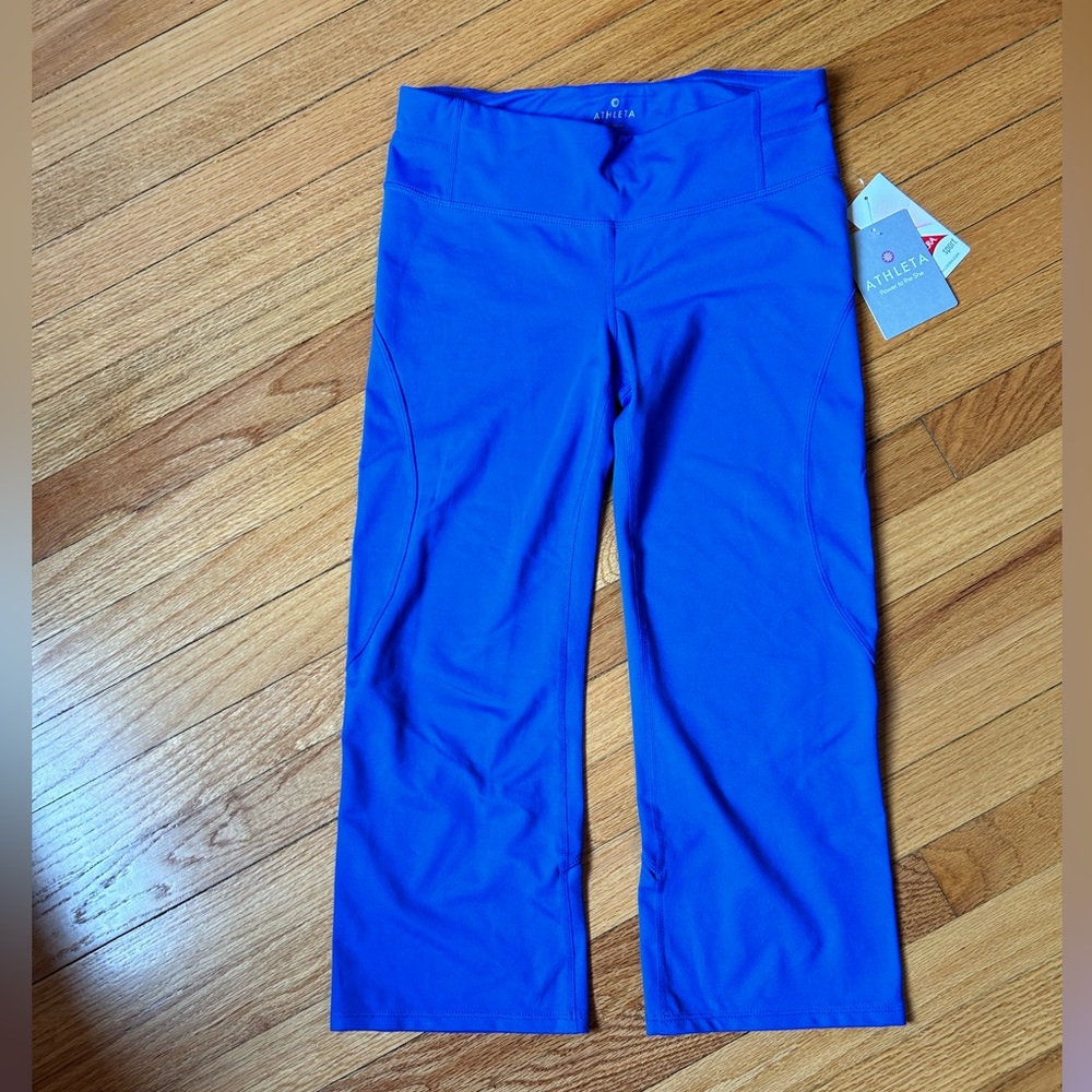 NWT Athleta Work It Out Capri Blue